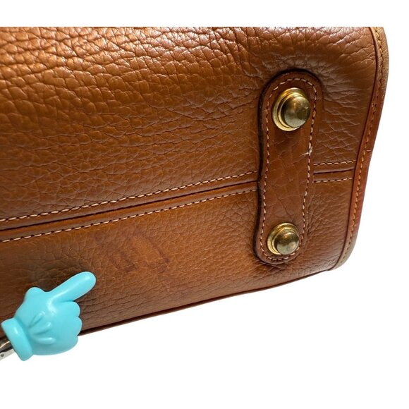 Vintage 1980’s Dooney & Bourke All-Weather Leather Satchel Purse British Tan - Picture 10 of 12